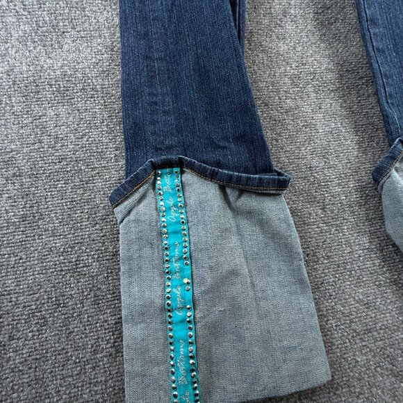 VTG APPLE BOTTOMS BLUE JEANS Women Size 7/8 Cotton Denim Stretch Embroidered - Picture 5 of 16